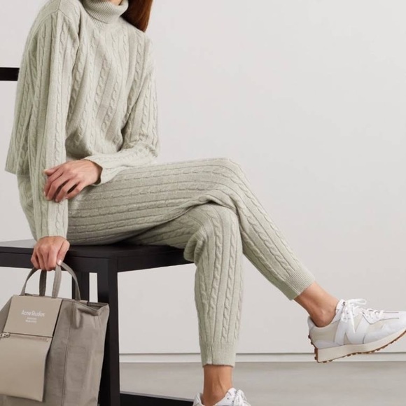 ATM Anthony Thomas Melillo Pants - ATM ANTHONY THOMAS MELILLO CASHMERE WOOL BLEND CABLE KNIT JOGGERS PANTS SZ M NEW